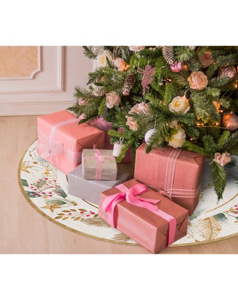 Base de sapin de Noël en vinyle Fantasía multicolore - D.90 cm