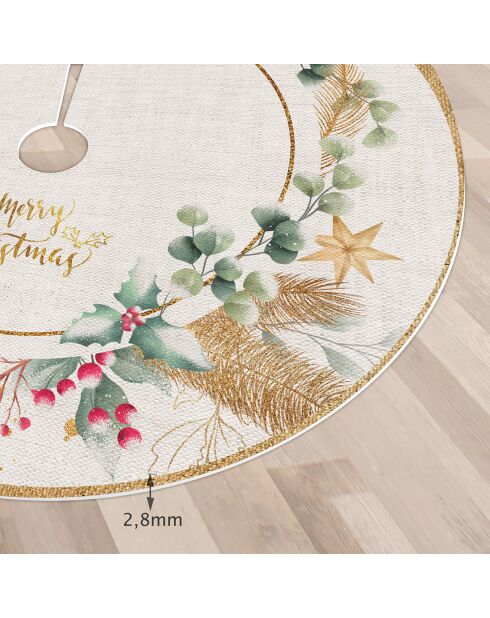 Base de sapin de Noël en vinyle Fantasía multicolore - D.90 cm