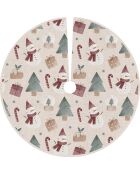Base de sapin de Noël en vinyle Joy multicolore - D.90 cm
