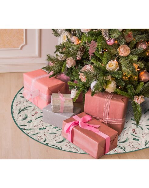 Base de sapin de Noël en vinyle Evergreen multicolore - D.90 cm