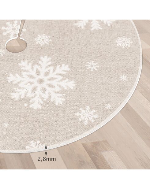 Base de sapin de Noël en vinyle Copos multicolore - D.90 cm