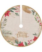 Base de sapin de Noël en vinyle Esperanza multicolore - D.90 cm
