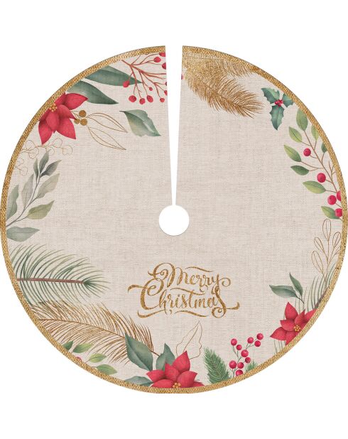 Base de sapin de Noël en vinyle Esperanza multicolore - D.90 cm