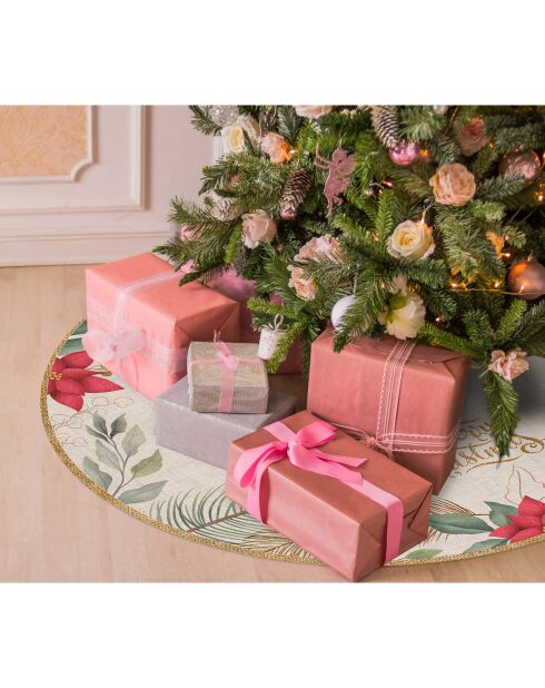 Base de sapin de Noël en vinyle Esperanza multicolore - D.90 cm