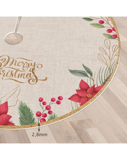 Base de sapin de Noël en vinyle Esperanza multicolore - D.90 cm