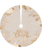 Base de sapin de Noël en vinyle Luz multicolore - D.90 cm