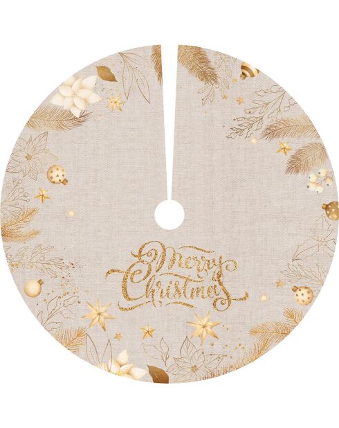 Base de sapin de Noël en vinyle Luz multicolore - D.90 cm