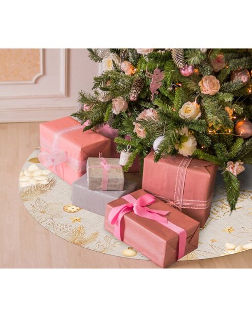 Base de sapin de Noël en vinyle Luz multicolore - D.90 cm