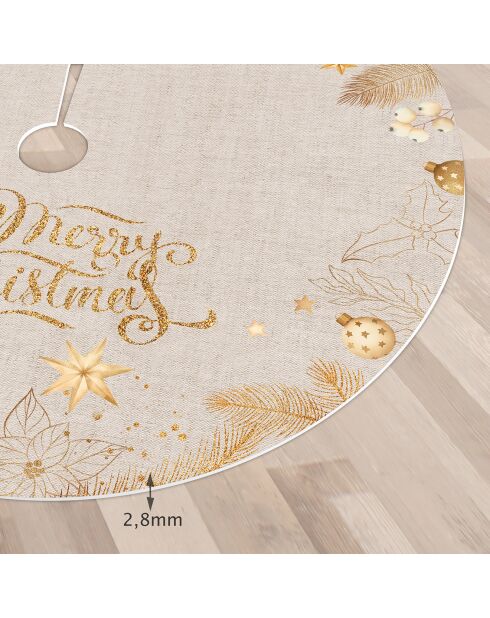 Base de sapin de Noël en vinyle Luz multicolore - D.90 cm