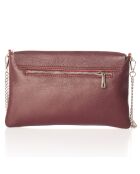 Borsa a tracolla in pelle rosso vino - 26x2x18 cm
