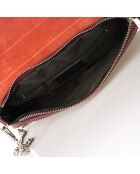Borsa a tracolla in pelle rosso vino - 26x2x18 cm