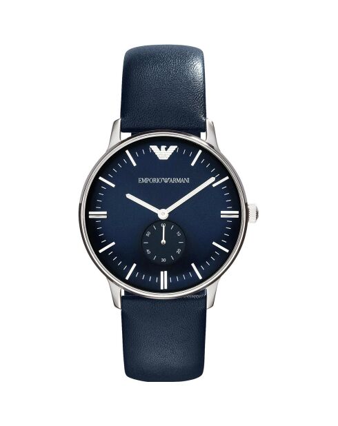 Montre Homme en Cuir bleue