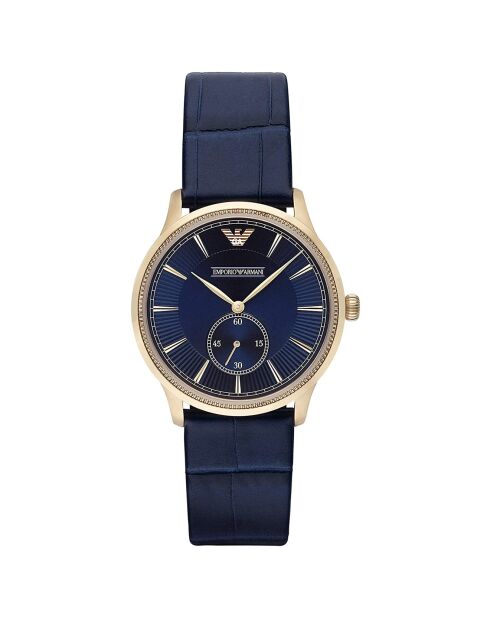Montre Homme en Cuir bleue