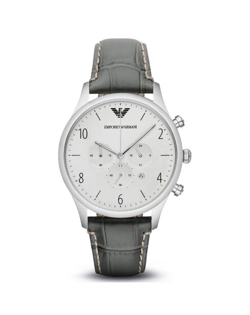 Montre Homme en Cuir grise