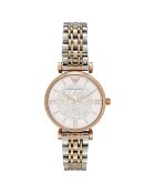 Montre Femme en Acier argenté/rose doré