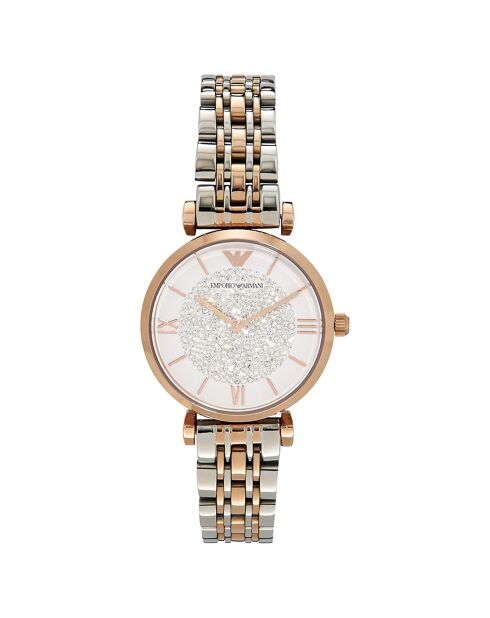 Montre Femme en Acier argenté/rose doré