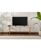 Meuble TV Serenity marbre/doré - 180x45x30 cm