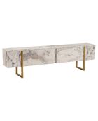 Meuble TV Serenity marbre/doré - 180x45x30 cm