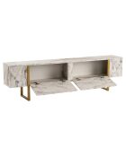 Meuble TV Serenity marbre/doré - 180x45x30 cm