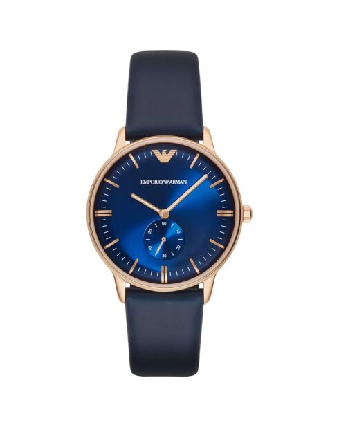 Montre Homme en Cuir bleue