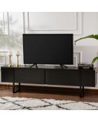 Meuble TV Serenity noir - 180x45x30 cm