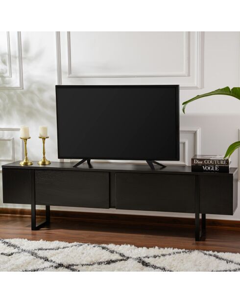 Meuble TV Serenity noir - 180x45x30 cm