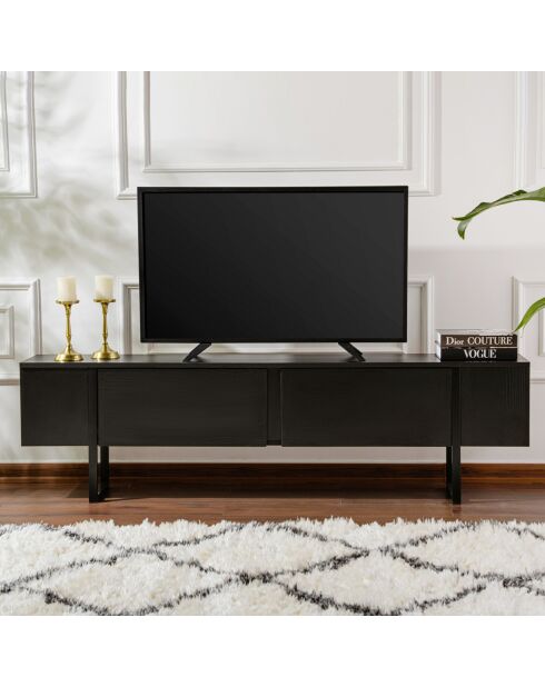 Meuble TV Serenity noir - 180x45x30 cm