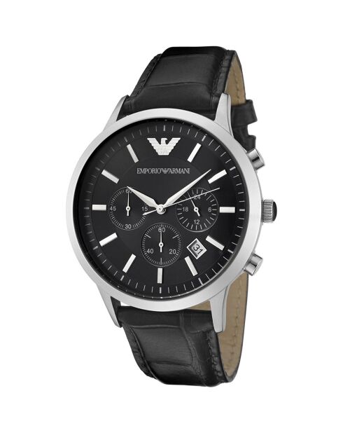 Montre Homme en Cuir noire