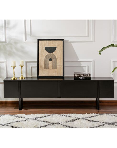 Meuble TV Serenity noir - 180x45x30 cm