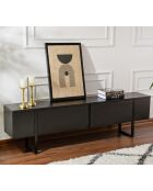 Meuble TV Serenity noir - 180x45x30 cm