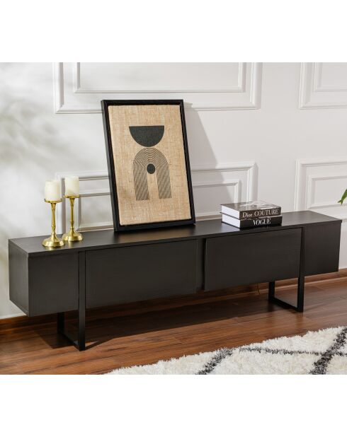 Mueble TV negro Serenity - 180x45x30 cm