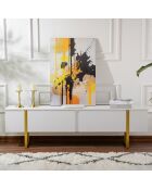 Meuble TV Serenity blanc/doré - 180x45x30 cm