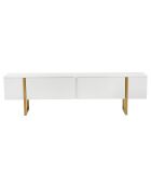 Meuble TV Serenity blanc/doré - 180x45x30 cm