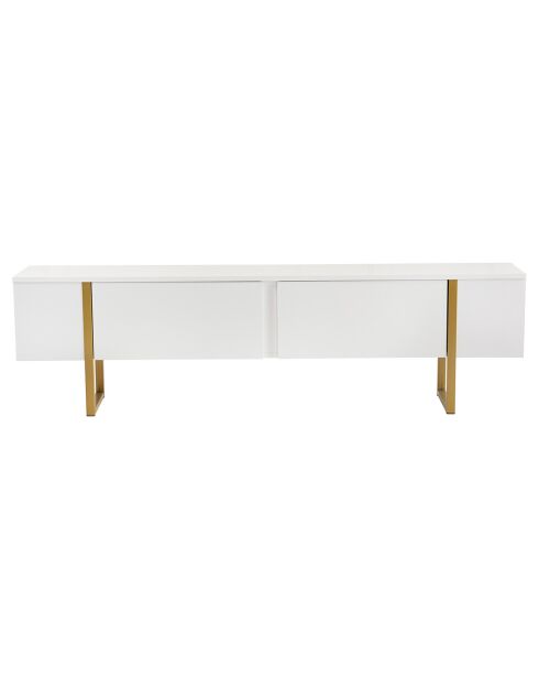 Meuble TV Serenity blanc/doré - 180x45x30 cm