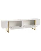 Meuble TV Serenity blanc/doré - 180x45x30 cm