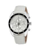 Montre Homme en Cuir blanche