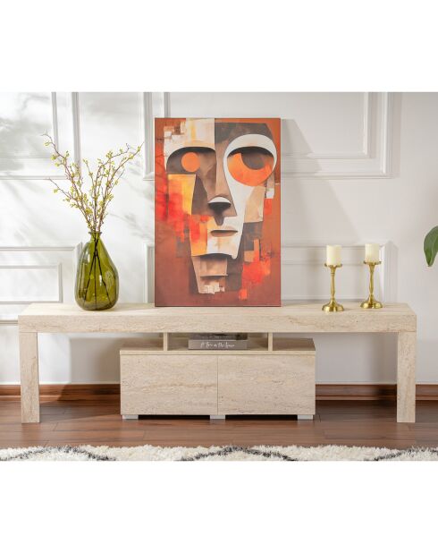 Meuble TV Enclave travertin - 180x50x31.3 cm