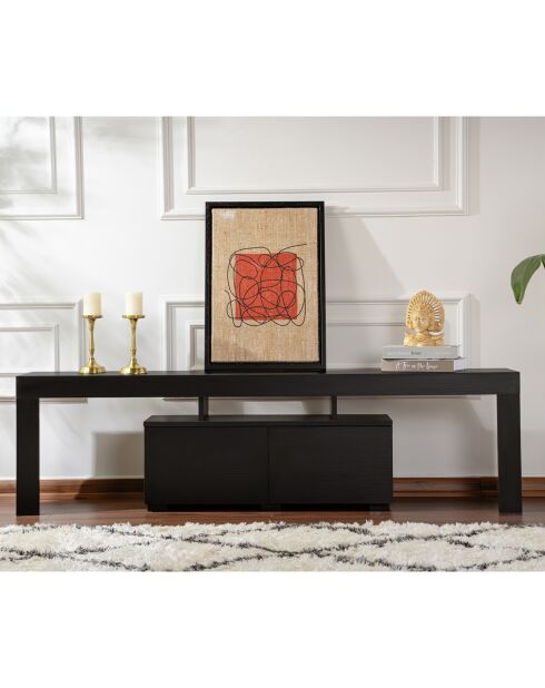 Meuble TV Enclave noir - 180x50x31.3 cm