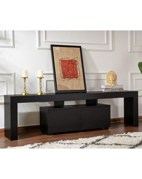 Meuble TV Enclave noir - 180x50x31.3 cm
