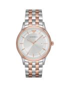 Montre Homme en Acier argenté/rose doré