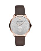 Montre Homme en Cuir marron