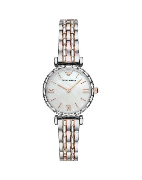 Montre Femme en Acier argenté/rose doré
