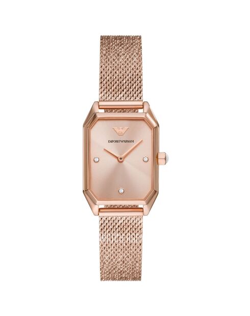 Montre Femme en Acier rose doré