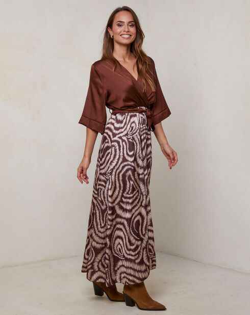 Robe Yasmine marron