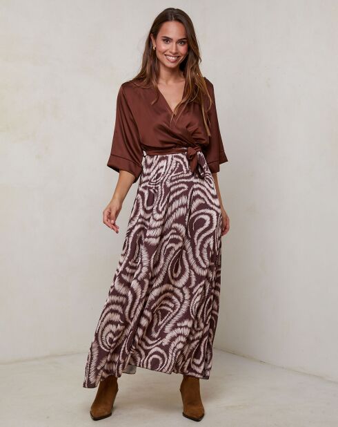 Robe Yasmine marron