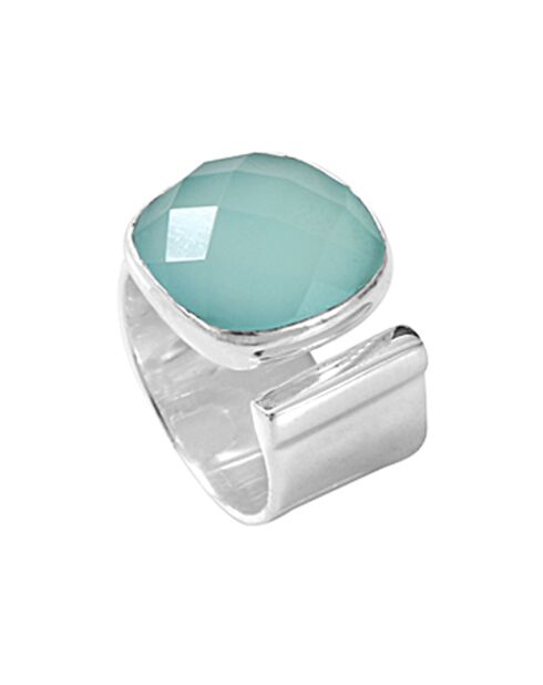 Ring aus Silber und Chalcedon