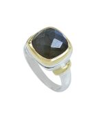 Bague en Argent plaqué Or & Labradorite