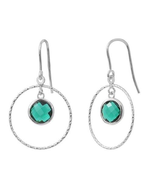 Boucles d'oreilles en Argent & Cristal
