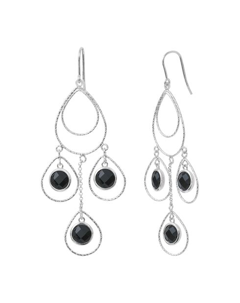 Boucles d'oreilles en Argent & Cristal