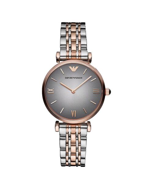 Montre Femme en Acier argenté/rose doré